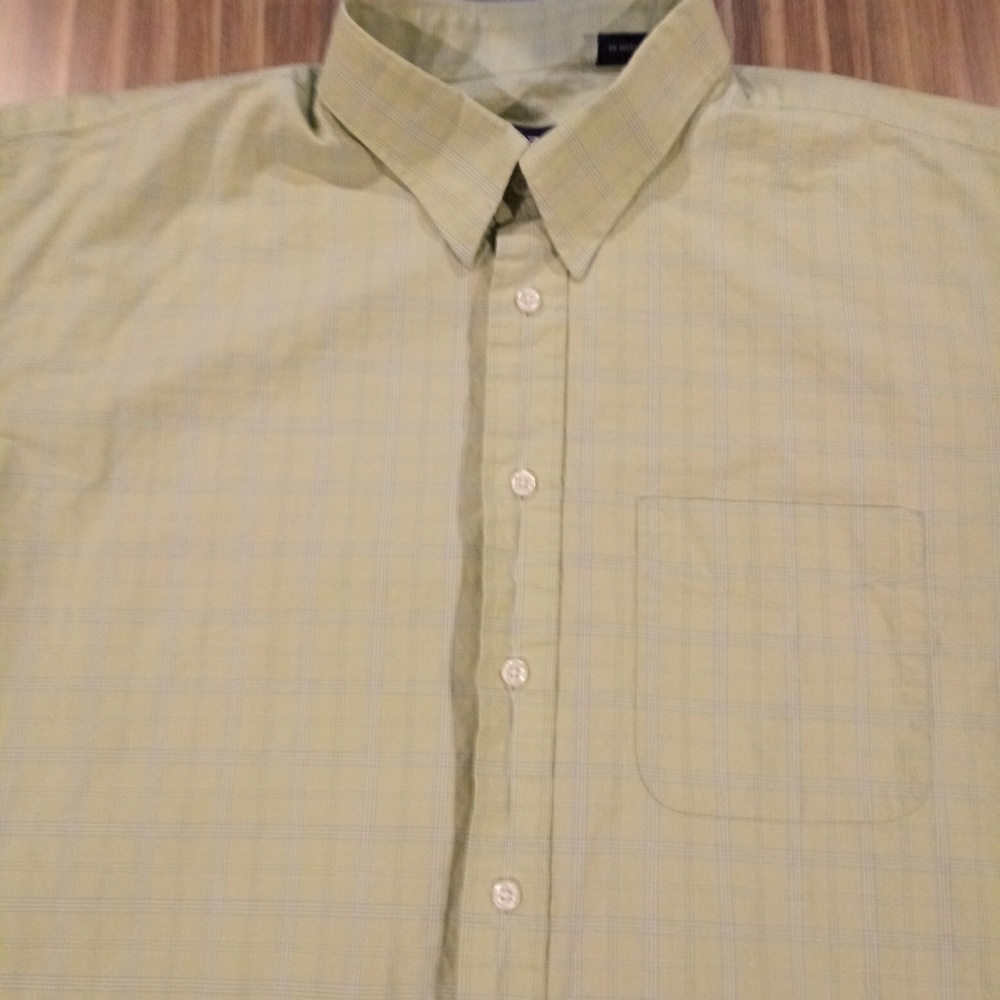 Izod Green Button Shirt 100% Cotton XXL